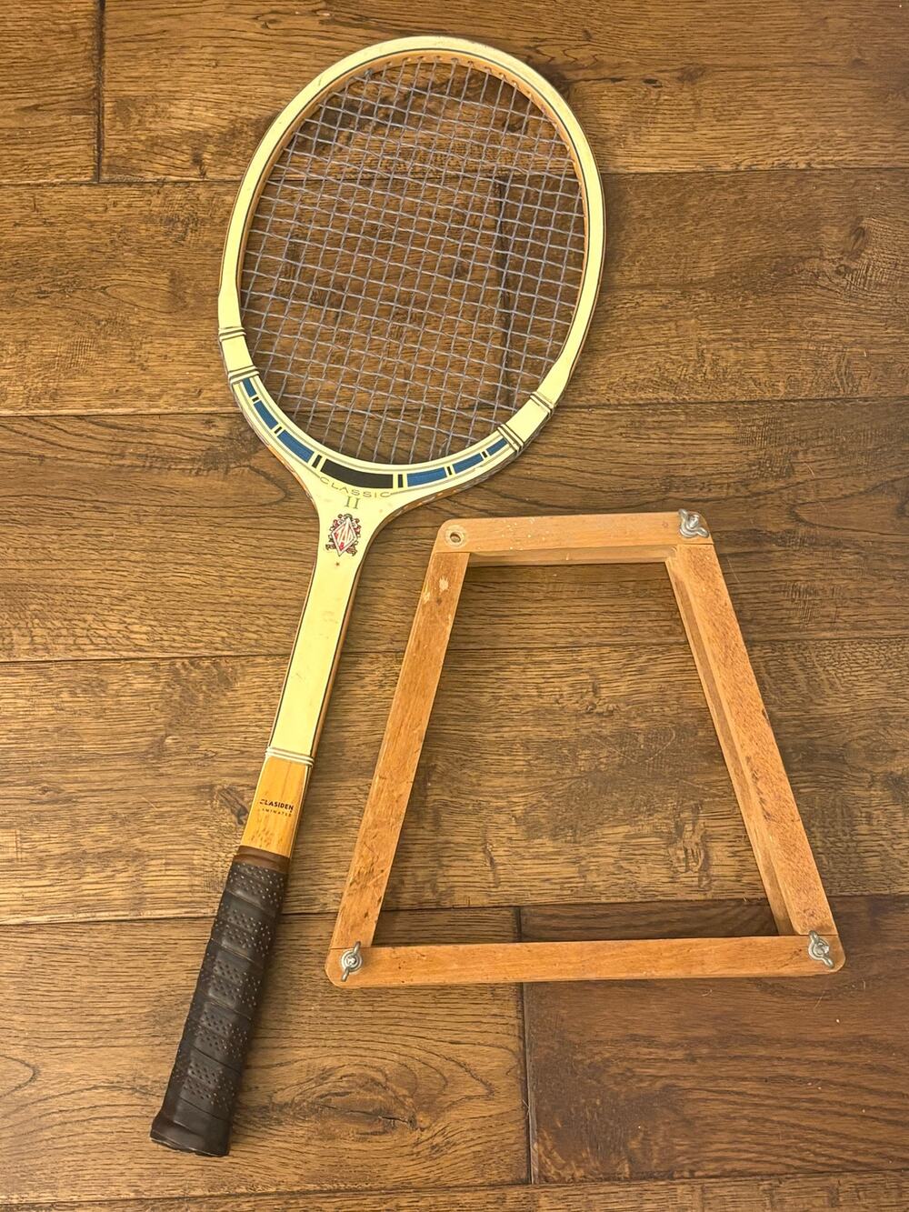 TAD Davis Classic II Clasiden Tennis Racquet Custom Made In USA 4  vintage wood